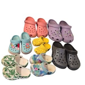 Crocs Kids‎ Clogs Bundle: Mixed Sizes, Colors, Jibbitz Charms, Fun Styles